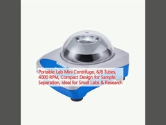 Tragbare Labor-Mini-Zentrifuge, 6/8-Röhren, 4000 RPM, kompakte Konstruktion für die Probenabtrennung, ideal für kleine Labore und Forschung