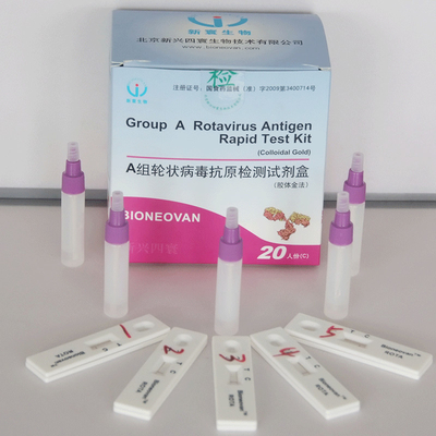 Test-Kit Colloidal Gold Rapid Test-Rückstände-Exemplar des Rotavirus-20pcs