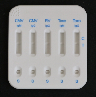 CMV IgM/IgG RV IgG TOXO IgG/IgM Kombinationskassette Empfindlichkeit Kolloidgold-Urin-Test-Kassette