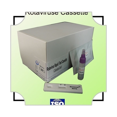IVD Rotavirus Rapid Cassette Kolloidal Gold Rapid Test für die Krankenhausdiagnose 2-30C Haltbarkeit 24 Monate
