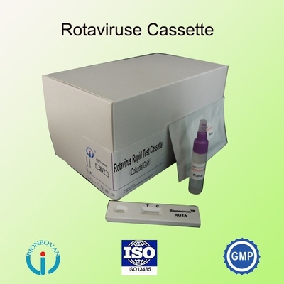 IVD Rotavirus Rapid Cassette Kolloidal Gold Rapid Test für die Krankenhausdiagnose 2-30C Haltbarkeit 24 Monate