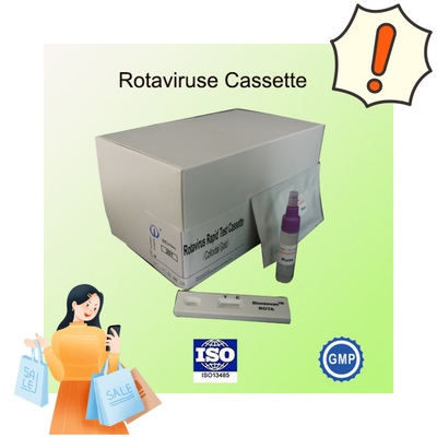 IVD Rotavirus Rapid Cassette Kolloidal Gold Rapid Test für die Krankenhausdiagnose 2-30C Haltbarkeit 24 Monate