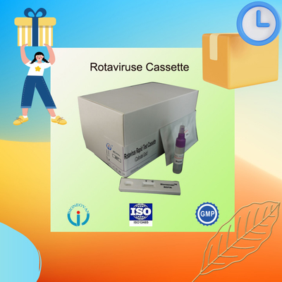 IVD Rotavirus Rapid Cassette Kolloidal Gold Rapid Test für die Krankenhausdiagnose 2-30C Haltbarkeit 24 Monate