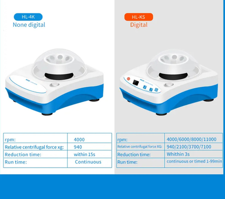 Portable Lab Mini Zentrifuge 6/8 Röhren 4000 RPM CE zertifiziert Kompaktes Design Kunststoff und Metall Ideal für kleine Labors Forschung