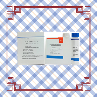 Biochemischer Test FOB Fäkalierverborgen Blut Quantitative Bestimmung Blutuntersuchung Kit mit 96 Test