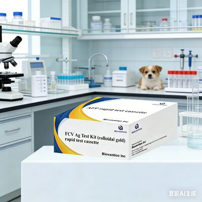 Felines FCV Antigentest-Schnelltest mit hoher Empfindlichkeit und Ergebnissen in 5-10 Minuten unter Verwendung der Double-Antibody-Sandwich-Methode