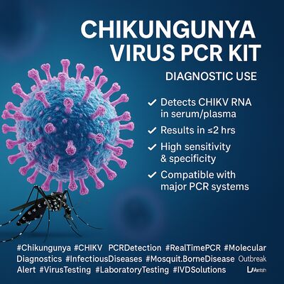 PCR Chikungunya Virus Test Kit Handbuch Verwendung Kunststoffgehäuse 24 Monate Stabilität